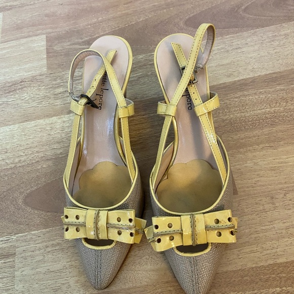 ✨Nanette Lepore Tan Yellow Heels✨ - Picture 6 of 9